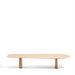 Kave Home Salontafel Pirita Travertin en licht eiken 147 x 65cm - Beige