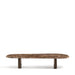 Kave Home Salontafel Pirita Bruin marmer en donker eiken, 147 x 65cm