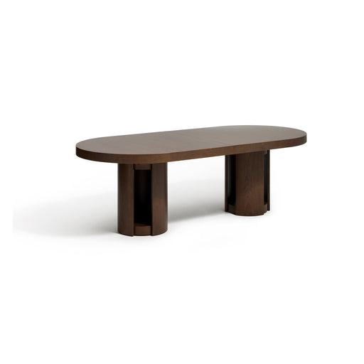 Kave Home Ovale Uitschuifbare Eettafel Artis Eiken, 240/290 x 110cm - Donkerbruin - Ovaal