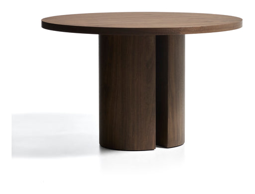 Kave Home Ronde Eettafel Nealy Walnoot, Ø120cm - Donkerbruin