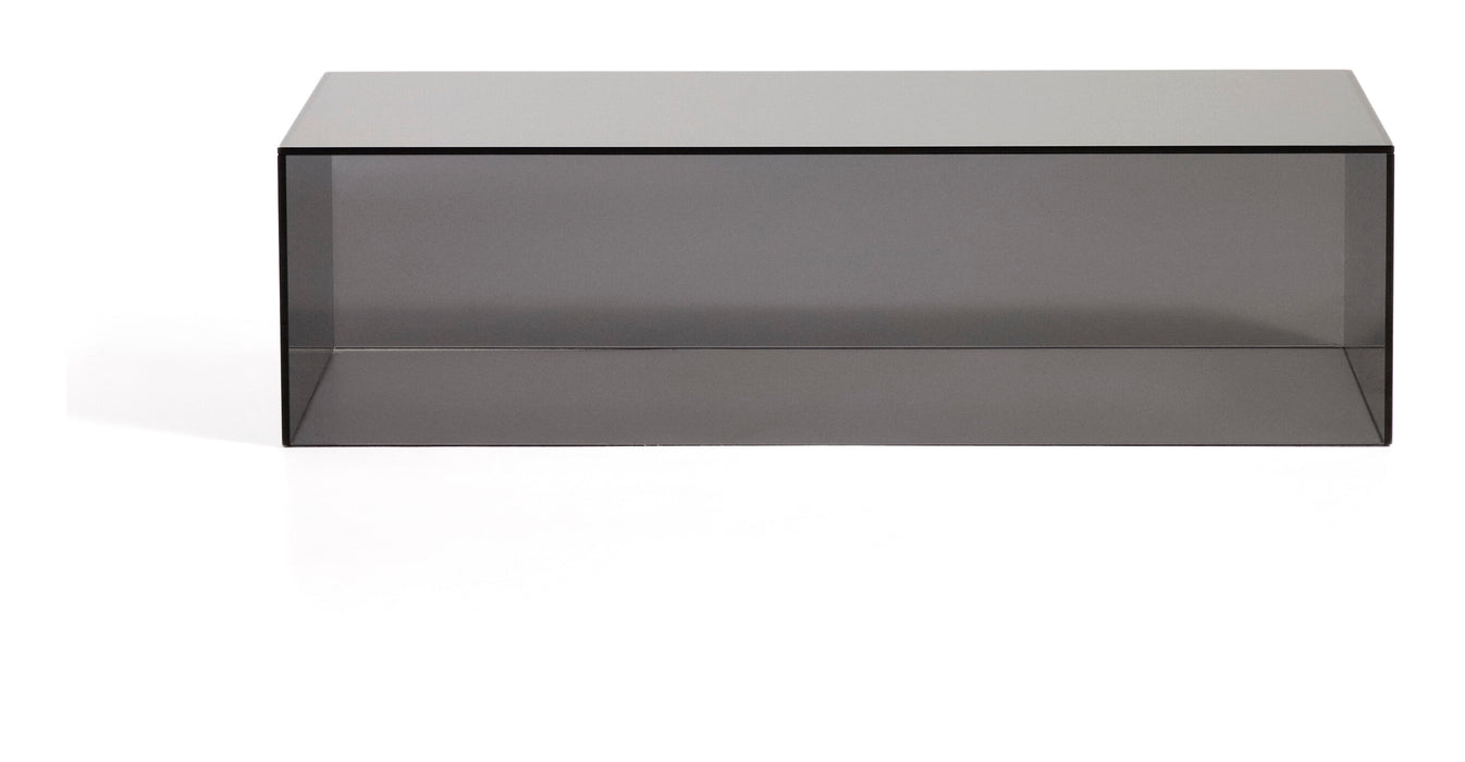 Kave Home Salontafel Orlia Glas, 110 x 50cm - Donkergrijs