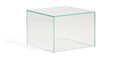 Kave Home Vierkante Salontafel Orlia Glas, 50 x 50cm - Transparant