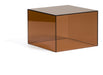 Kave Home Vierkante Salontafel Orlia Glas, 50 x 50 cm - Bruin
