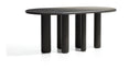 Kave Home Ovale Eettafel Mailen Essenhout 180 x 105 cm - Donkerbruin