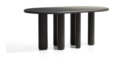 Kave Home Ovale Eettafel Mailen Essenhout 180 x 105 cm - Donkerbruin