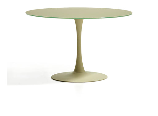 Kave Home Ronde Eettafel Vedira Glas, Ø120cm - Lichtgroen