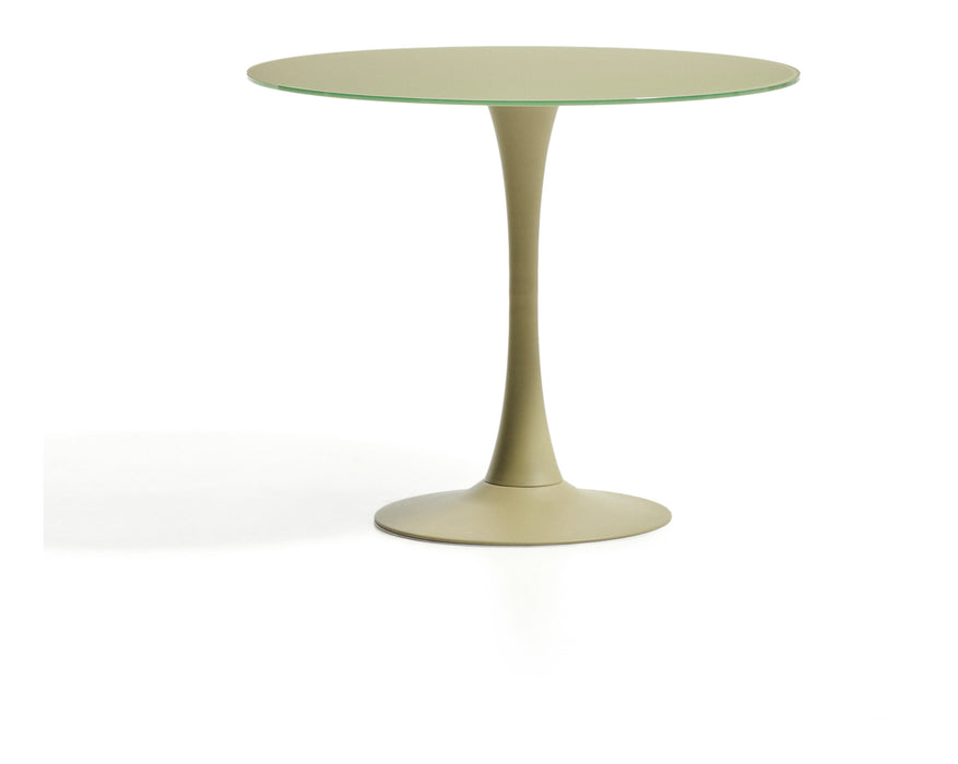 Kave Home Ronde Bistrotafel Vedira Glas, Ø90cm - Lichtgroen
