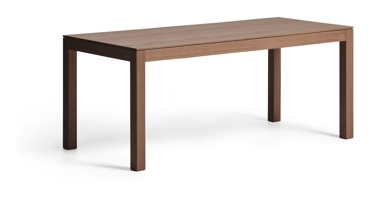 Kave Home Uitschuifbare Eettafel Narevi Eikenfineer, 210-270 x 100cm - Walnoot