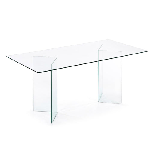 Kave Home Glazen Eettafel Burano, 200 x 90cm - Transparant