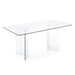 Kave Home Glazen Eettafel Burano, 200 x 90cm - Transparant