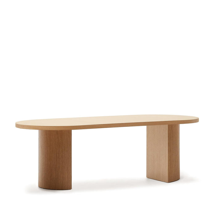 Kave Home Ovale Eettafel Nealy Eikenfineer, 240 x 100cm - Naturel - Ovaal
