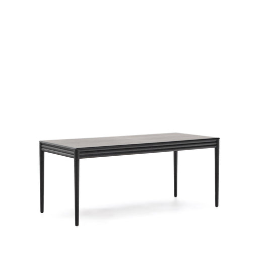 Kave Home Uitschuifbare Eettafel Lenon Eikenhout, 160-200 x 90cm - Zwart - ThatLyfeStyle