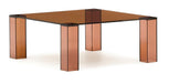 Kave Home Salontafel Adularia Glas, 85 x 85cm - Bruin - Vierkant