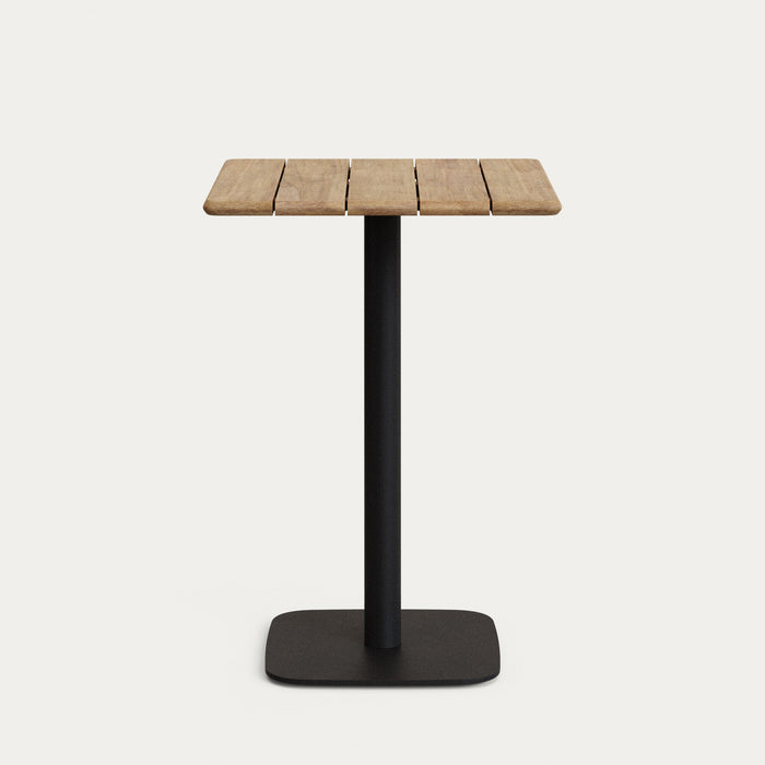 Kave Home Vierkante Bartafel Saura Acacia & Metaal, 70 x 70cm - Naturel