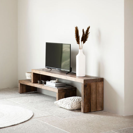 DTP Home TV-meubel Timber Gemixt hout, Set van 2 stuks - Naturel - Japandi
