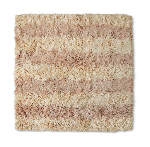 HKliving Vloerkleed Fluffy Wol, 250 x 250cm - Shore - Vierkant