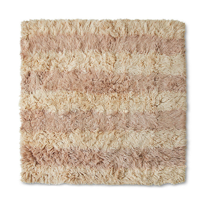 HKliving Vloerkleed Fluffy Wol, 250 x 250cm - Shore - Vierkant