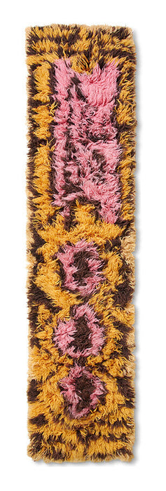 HKliving Loper Fluffy Wol, 80 x 360cm - South Beach