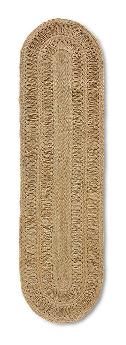 HKliving Ovaal Vloerkleed Soleil Jute 80 x 300 cm - Naturel