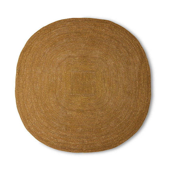 HKliving Vloerkleed Soft Edge Seagrass, 250 x 250cm - Naturel - Organisch