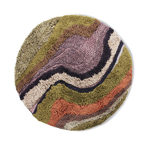 HKliving Rond Vloerkleed Round Wol, Ø150cm - Gradient
