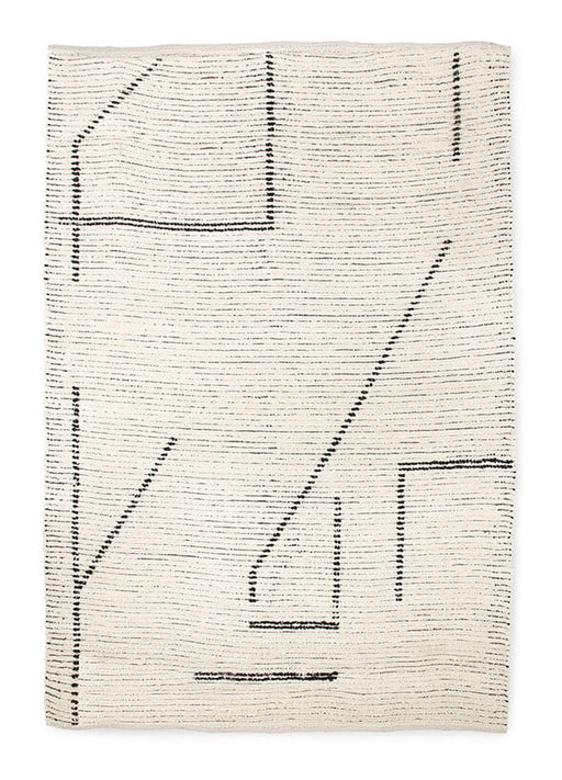 HKliving Vloerkleed Woven 200 x 300cm - Crème/Antraciet