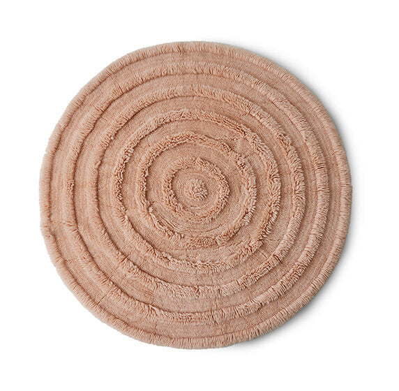 HKliving Rond Vloerkleed Round Wol, Ø150cm - Zachtroze