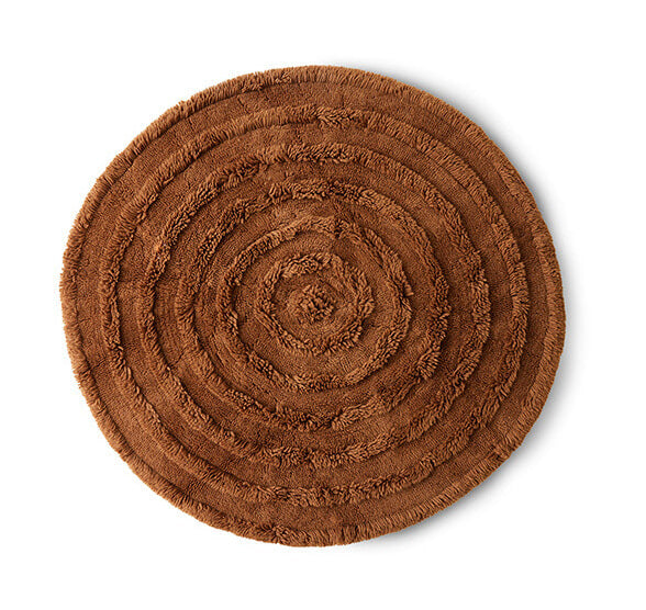 HKliving Rond Vloerkleed Round Wol, Ø150cm - Mahogany
