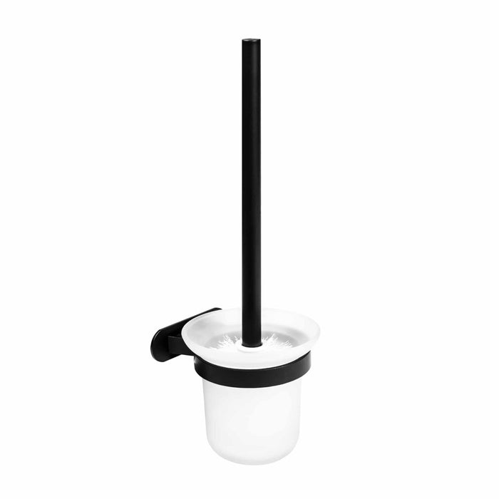QUVIO Toiletborstelhouder - Metaal en glas