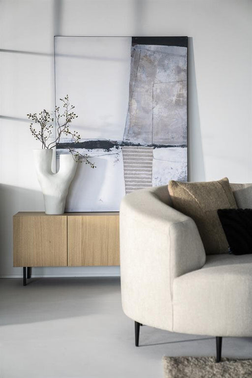 Urban Cotton Wandkleed Abstract 5 in zwart frame, Large, 145 x 190cm