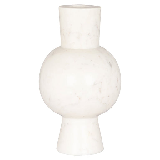 Richmond Vaas Jonah Marmer, 28cm - Wit
