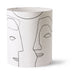 HKliving Lampenkap Printed Faces Jute, Ø36cm - Naturel