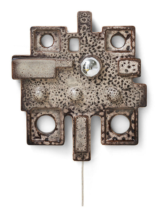 HKliving Wandlamp Relief Keramiek - Bruin