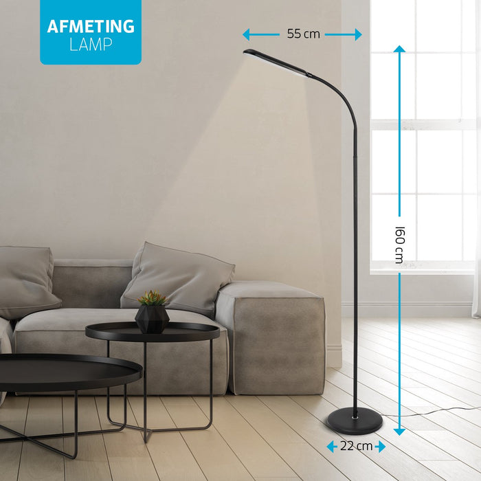 Varin® Design LED leeslamp ultra-plat - Zwart - Dimbaar