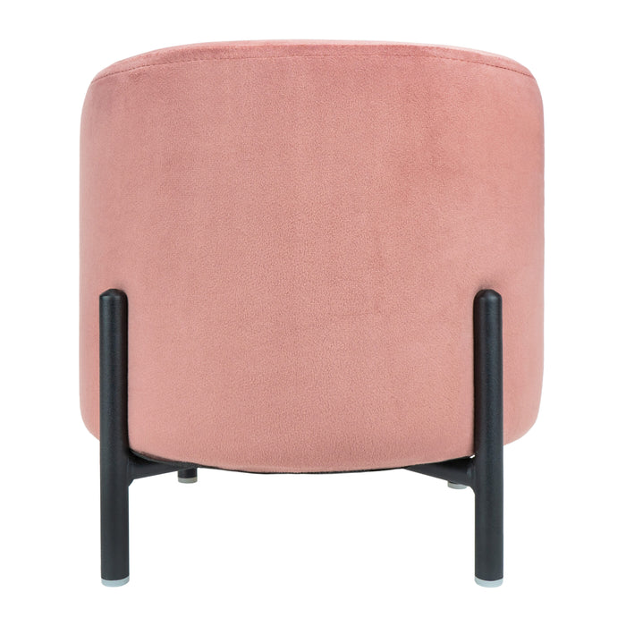 QUVIO Poef - Fluweel - 30 x 31 cm - Roze