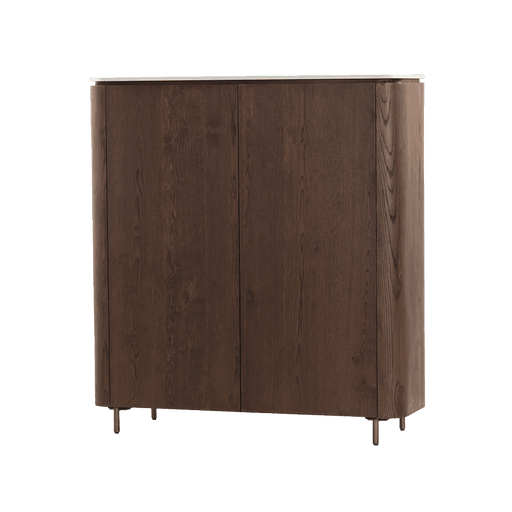 Tower Living Opbergkast Venzone Travertinlook en eiken, 145 x 135cm - Bruin
