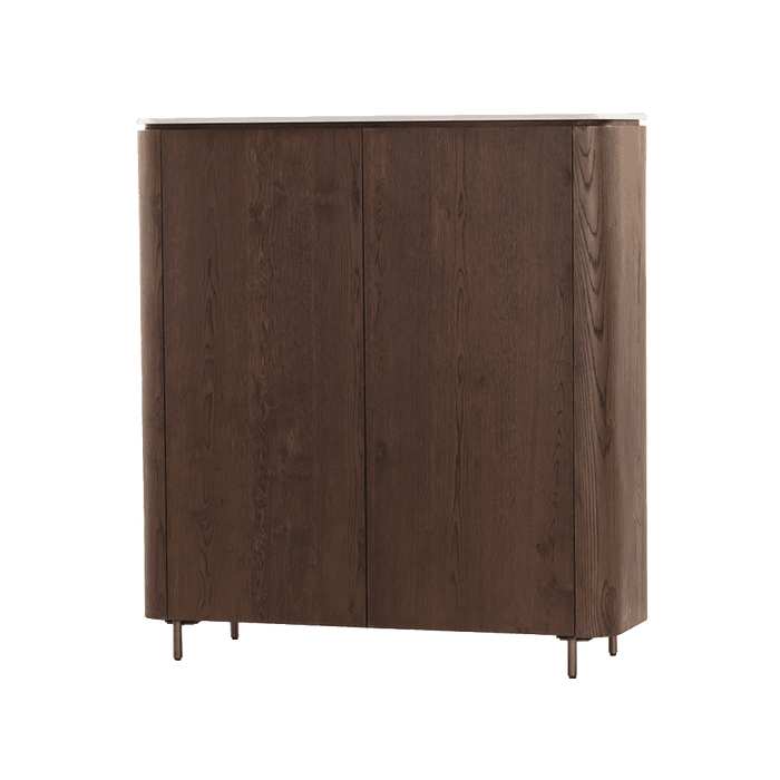 Tower Living Opbergkast Venzone Travertinlook en eiken, 145 x 135cm - Bruin