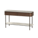 Tower Living Sidetable Venzone Travertinlook en eiken, 130cm - Donkerbruin