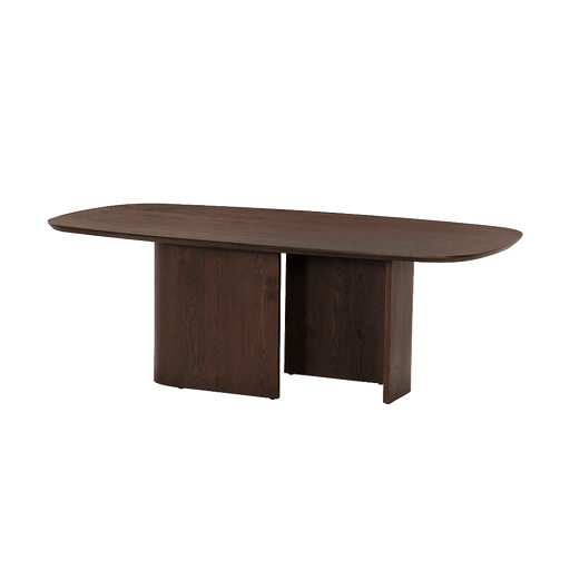 Tower Living Deens Ovale Eettafel Venzone Eiken 180 x 100cm - Donkerbruin - Ovaal