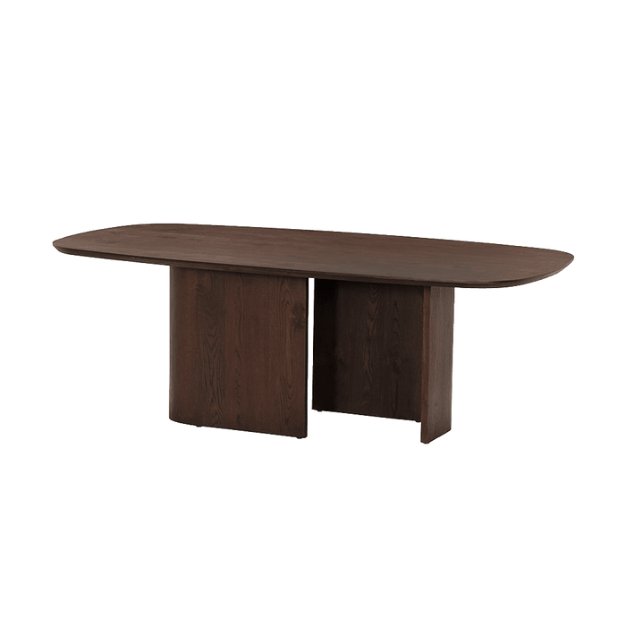 Tower Living Deens Ovale Eettafel Venzone Eiken, 220 x 120cm - Donkerbruin - Ovaal