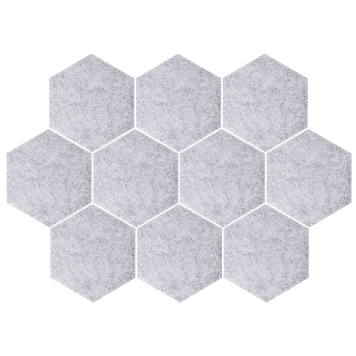 QUVIO Memobord - Hexagon Bulletin board - Set van 10 - Vilt