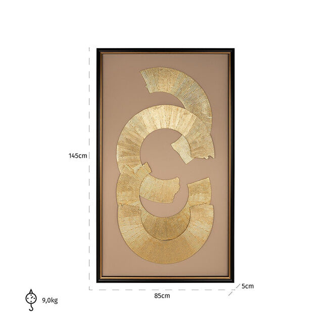 Richmond Wall Art 'Eden' 145 x 85cm, kleur goud - ThatLyfeStyle
