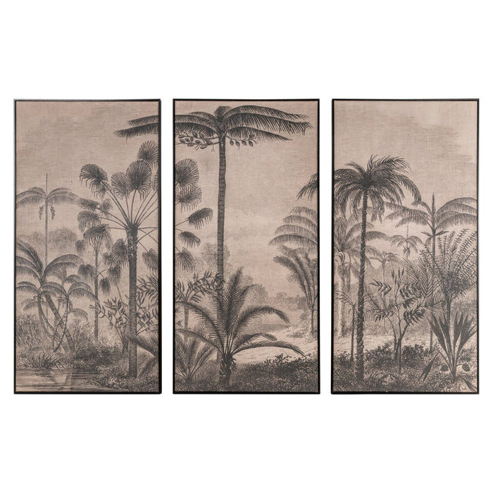 Richmond Wall Art Rhapsody Jute, Set van 3 stuks - Bruin