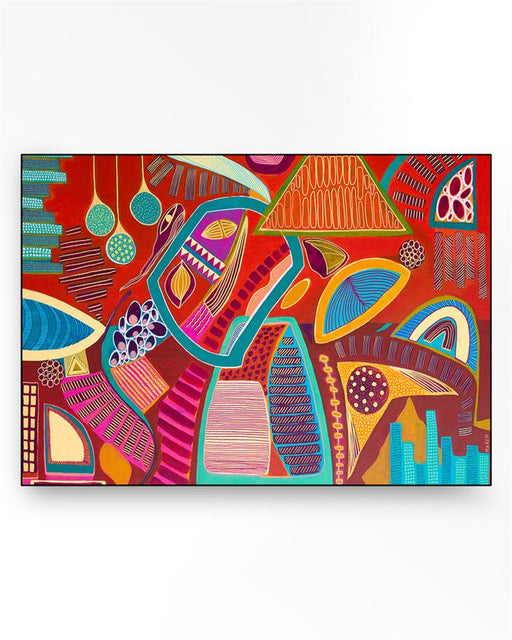 Urban Cotton Wandkleed Vida Marina in zwart frame, Large, 145 x 190cm