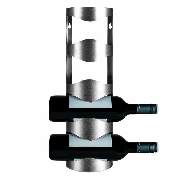 QUVIO Wijnrek voor wand - Voor 4 flessen - Aluminium