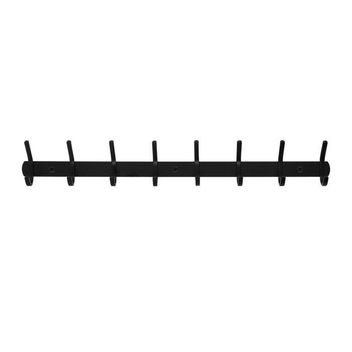 QUVIO Wandkapstok – 8 haken – Metaal – Zwart - ThatLyfeStyle