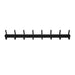 QUVIO Wandkapstok – 8 haken – Metaal – Zwart - ThatLyfeStyle