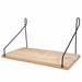 QUVIO Wandplank - Hout en staal - 14,5 x 30 x 17 cm