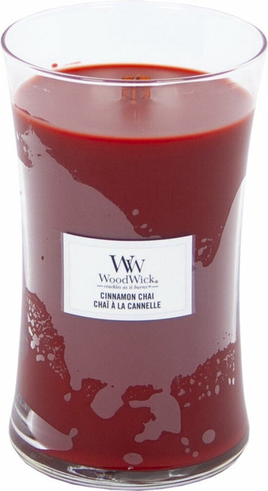 WoodWick Hourglass Large Geurkaars - Cinnamon Chai