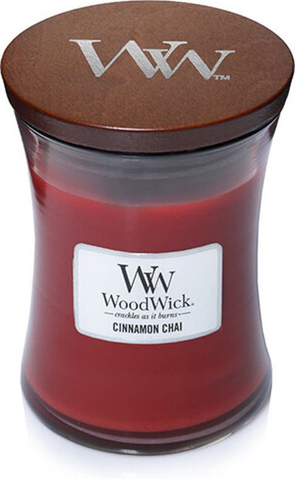 WoodWick Hourglass Medium Geurkaars - Cinnamon Chai